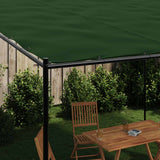 Gazebo 4 x 3.98 x 2.67 m Green Polyester and Steel - Side View