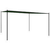 Gazebo 4 x 3.98 x 2.67 m Green Polyester and Steel - Front View