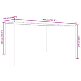 Gazebo 4 x 3.98 x 2.67 m Green Polyester and Steel