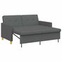 Pull Out Sofa Bed Dark Grey Fabric
