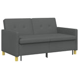 Pull Out Sofa Bed Dark Grey Fabric - Front View
