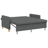 Pull Out Sofa Bed Dark Grey Fabric - Side View