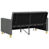 Pull Out Sofa Bed Dark Grey Fabric
