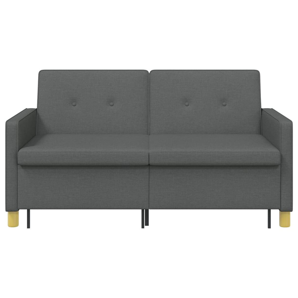 Pull Out Sofa Bed Dark Grey Fabric