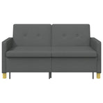 Pull Out Sofa Bed Dark Grey Fabric