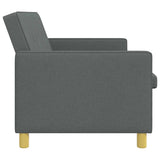 Pull Out Sofa Bed Dark Grey Fabric - 45-Degree Angle