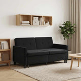 Sofa Bed Black Fabric - Top-Down View
