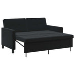 Sofa Bed 2-Seater Black 154 x 94.5 x 80.5 cm Fabric