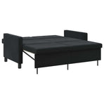 Sofa Bed 2-Seater Black 154 x 94.5 x 80.5 cm Fabric