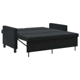 Sofa Bed Black Fabric - Rear View
