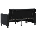 Sofa Bed 2-Seater Black 154 x 94.5 x 80.5 cm Fabric