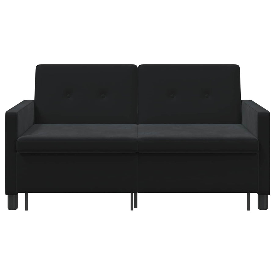 Sofa Bed 2-Seater Black 154 x 94.5 x 80.5 cm Fabric