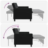 Sofa Bed Black Fabric - Extra Image