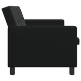 Sofa Bed Black Fabric - Low Angle