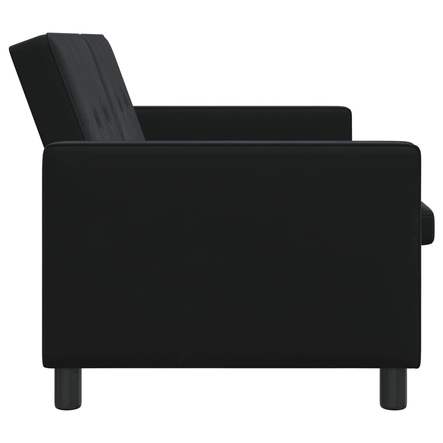 Sofa Bed 2-Seater Black 154 x 94.5 x 80.5 cm Fabric