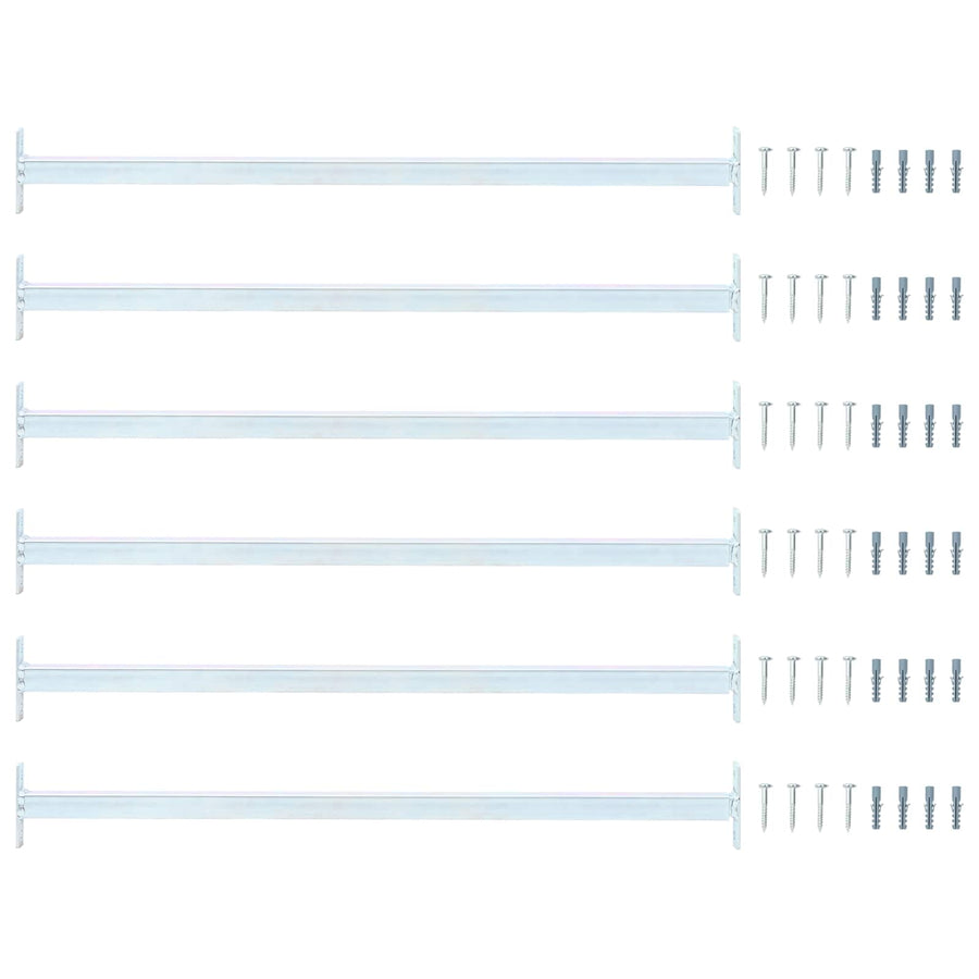 Adjustable Window Safety Bar 6 pcs 710 -1200 mm Steel Silver