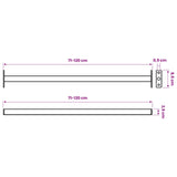 Adjustable Window Safety Bar 3 pcs 710 -1200 mm Steel Black