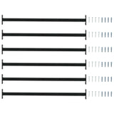 Adjustable Window Safety Bar 6 pcs 710 -1200 mm Steel Black