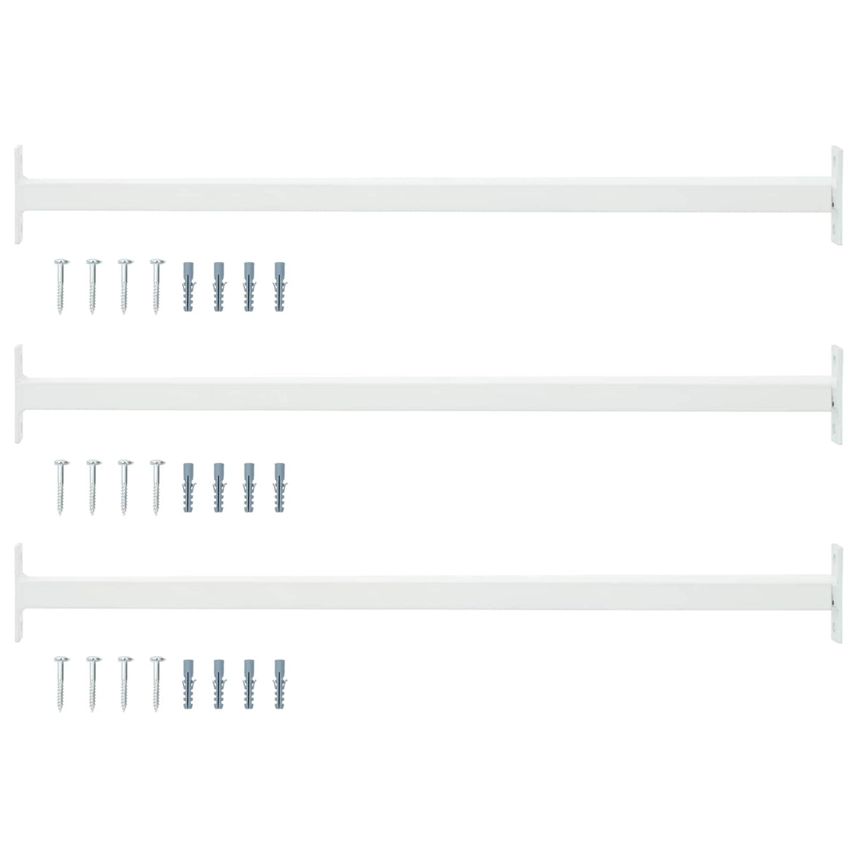 Adjustable Window Safety Bar 3 pcs 710 -1200 mm Steel White