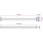Adjustable Window Safety Bar 3 pcs 710 -1200 mm Steel