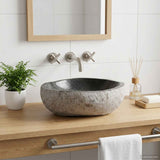 Basin Oval Grey (32-37) x (27-30) x 12 cm Riverstone
