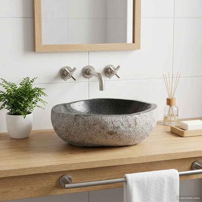 Basin Grey (32-37) x (27-30) x 12 cm Riverstone Oval