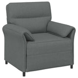 Sofa Set 2 pcs Dark Grey Fabric - Side View
