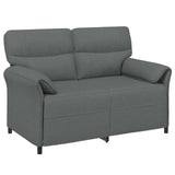 Sofa Set 2 pcs Dark Grey Fabric - Top-Down View