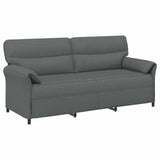 Sofa Set 2 pcs Dark Grey Fabric - Top-Down View