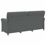 Sofa Set 2 pcs Dark Grey Fabric