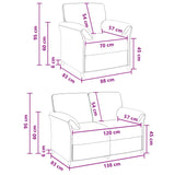 Sofa Set 2 pcs Black Velvet