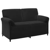 Sofa Set 2 pcs Black Velvet - Top-Down View