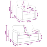 Sofa Set 2 pcs Black Velvet