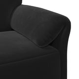 Sofa Set 2 pcs Black Velvet - Close-Up Angle