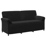 Sofa Set 2 pcs Black Velvet - Top-Down View