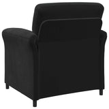 Sofa Set 2 pcs Black Velvet - 45-Degree Angle