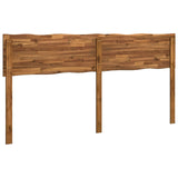 Live Edge Headboard ROSTOCK Natural 180 cm Solid Acacia Wood - Top-Down View