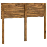 Live Edge Headboard ROSTOCK Natural 135 cm Solid Acacia Wood - Top-Down View