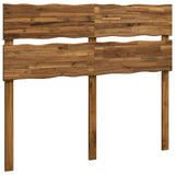 Live Edge Headboard ROSTOCK Natural 135 cm Solid Acacia Wood - Front View