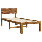 Single Bed Frame with Headboard ROSTOCK Natural 90 x 190 cm