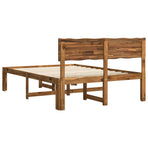 Double bed frame with headboard ROSTOCK Natural 135 x 190 cm