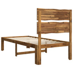 Single Bed Frame with Headboard ROSTOCK Natural 90 x 190 cm
