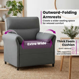 Sofa 100% polyester metal frame MDF, Plywood - Rear View