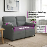 Sofa 100% polyester metal frame MDF, Plywood - Rear View