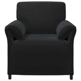 1-Seater Sofa Black 88 x 83 x 95 cm Velvet - Front View