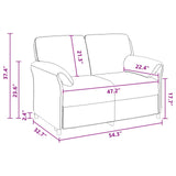 2-Seater Sofa Black 138 x 83 x 95 cm Velvet - 45-Degree Angle