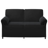 2-Seater Sofa Black 158 x 83 x 95 cm Velvet - Front View