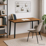 live edge dining table 160 x 90 x 75 cm Solid Acacia Wood - Side View