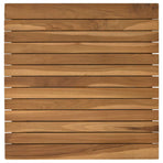 Table Top 50 x 50 x 3.5 cm Square Solid Teak Wood Natural