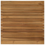 Table Top 60 x 60 x 3.5 cm Square Solid Teak Wood Natural